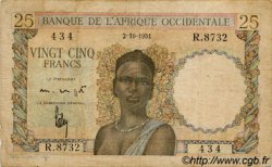 25 Francs AFRIQUE OCCIDENTALE FRANÇAISE (1895-1958)  1951 P.38 B+
