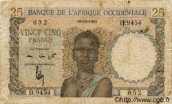 25 Francs AFRIQUE OCCIDENTALE FRANÇAISE (1895-1958)  1952 P.38 B