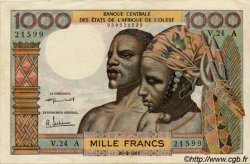 1000 Francs WEST AFRIKANISCHE STAATEN  1961 P.103Ab fVZ