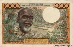 1000 Francs WEST AFRIKANISCHE STAATEN  1961 P.103Ab fVZ