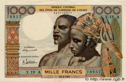 1000 Francs WEST AFRICAN STATES  1961 P.103Ab XF