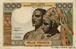 1000 Francs WEST AFRICAN STATES  1961 P.103Ac VF