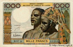 1000 Francs WEST AFRICAN STATES  1966 P.103Ae VF