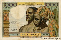 1000 Francs WEST AFRIKANISCHE STAATEN  1969 P.103Af SS