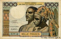 1000 Francs WEST AFRICAN STATES  1969 P.103Ag VF