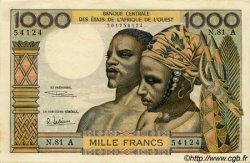 1000 Francs WEST AFRIKANISCHE STAATEN  1969 P.103Ag VZ