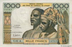 1000 Francs WEST AFRIKANISCHE STAATEN  1969 P.103Ag
