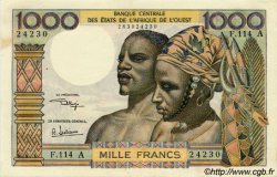 1000 Francs WEST AFRICAN STATES  1973 P.103Aj