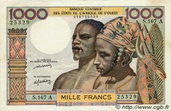 1000 Francs WEST AFRIKANISCHE STAATEN  1977 P.103Al VZ