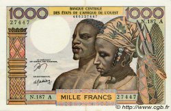 1000 Francs WEST AFRICAN STATES  1977 P.103Am XF+
