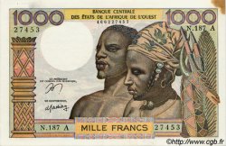 1000 Francs STATI AMERICANI AFRICANI  1977 P.103Am AU