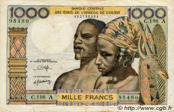 1000 Francs STATI AMERICANI AFRICANI  1980 P.103An BB