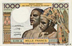 1000 Francs WEST AFRIKANISCHE STAATEN  1980 P.103An VZ