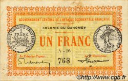 1 Franc DAHOMEY  1917 P.02a TTB