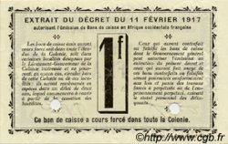 1 Franc Annulé GUINÉE  1917 P.02a NEUF