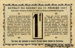 1 Franc GUINÉE  1917 P.02c TTB+