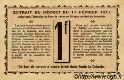 1 Franc SÉNÉGAL  1917 P.02c SPL
