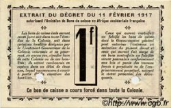 1 Franc Annulé SÉNÉGAL  1917 P.02b SUP