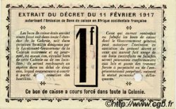 1 Franc Annulé SÉNÉGAL  1917 P.02b SPL