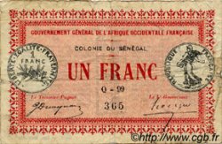 1 Franc SÉNÉGAL  1917 P.02c TB
