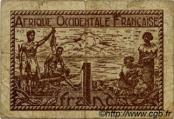 1 Franc AFRIQUE OCCIDENTALE FRANÇAISE (1895-1958)  1944 P.34a B+