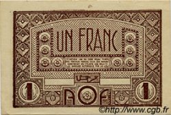 1 Franc AFRIQUE OCCIDENTALE FRANÇAISE (1895-1958)  1944 P.34a SUP+