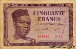 50 Francs MALI  1960 P.01 TB+