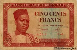 500 Francs MALI  1960 P.03 TB