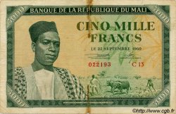 5000 Francs MALI  1960 P.05 B+