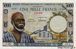 5000 Francs Spécimen ÉTATS DE L