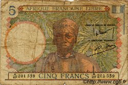 5 Francs AFRIQUE ÉQUATORIALE FRANÇAISE Brazzaville 1941 P.06a pr.B