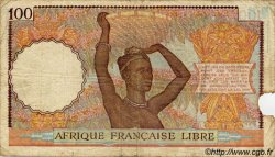 100 Francs AFRIQUE ÉQUATORIALE FRANÇAISE Brazzaville 1943 P.08 pr.TB