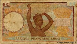 100 Francs AFRIQUE ÉQUATORIALE FRANÇAISE Brazzaville 1943 P.08 B+