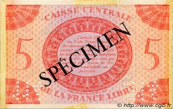 5 Francs Spécimen AFRIQUE ÉQUATORIALE FRANÇAISE Brazzaville 1944 P.10s TTB