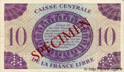 10 Francs Spécimen AFRIQUE ÉQUATORIALE FRANÇAISE Brazzaville 1943 P.11s SUP