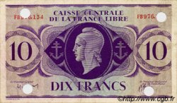 10 Francs Annulé AFRIQUE ÉQUATORIALE FRANÇAISE Brazzaville 1943 P.11s TTB