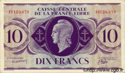 10 Francs AFRIQUE ÉQUATORIALE FRANÇAISE Brazzaville 1943 P.11a SPL