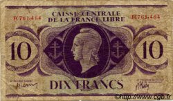 10 Francs AFRIQUE ÉQUATORIALE FRANÇAISE Brazzaville 1944 P.11a pr.TB