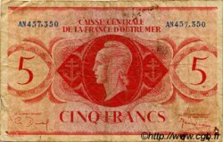 5 Francs AFRIQUE ÉQUATORIALE FRANÇAISE  1943 P.15a B+
