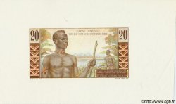 20 Francs Émile Gentil Épreuve AFRIQUE ÉQUATORIALE FRANÇAISE  1946 P.22 NEUF