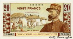 20 Francs Émile Gentil Épreuve AFRIQUE ÉQUATORIALE FRANÇAISE  1946 P.22 FDC