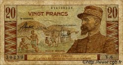 20 Francs Émile Gentil AFRIQUE ÉQUATORIALE FRANÇAISE  1957 P.30 B+