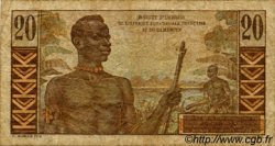 20 Francs Émile Gentil AFRIQUE ÉQUATORIALE FRANÇAISE  1957 P.30 B+