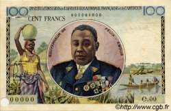 100 Francs Spécimen AFRIQUE ÉQUATORIALE FRANÇAISE  1957 P.32s TTB à SUP