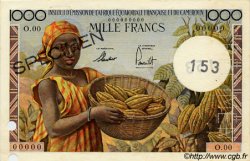 1000 Francs Spécimen AFRIQUE ÉQUATORIALE FRANÇAISE  1957 P.34s SUP