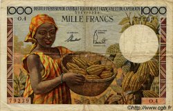 1000 Francs AFRIQUE ÉQUATORIALE FRANÇAISE  1957 P.34 B+