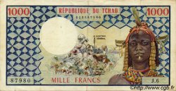 1000 Francs TCHAD  1977 P.03a TTB