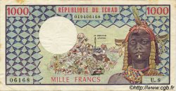 1000 Francs TCHAD  1978 P.03b TTB