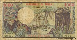 1000 Francs TCHAD  1980 P.07 B