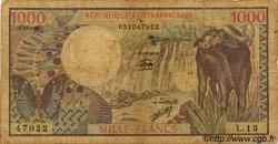 1000 Francs CENTRAFRIQUE  1980 P.10 B